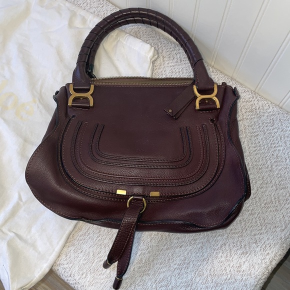 Chloe Marcie burgundy bag - Picture 4 of 13